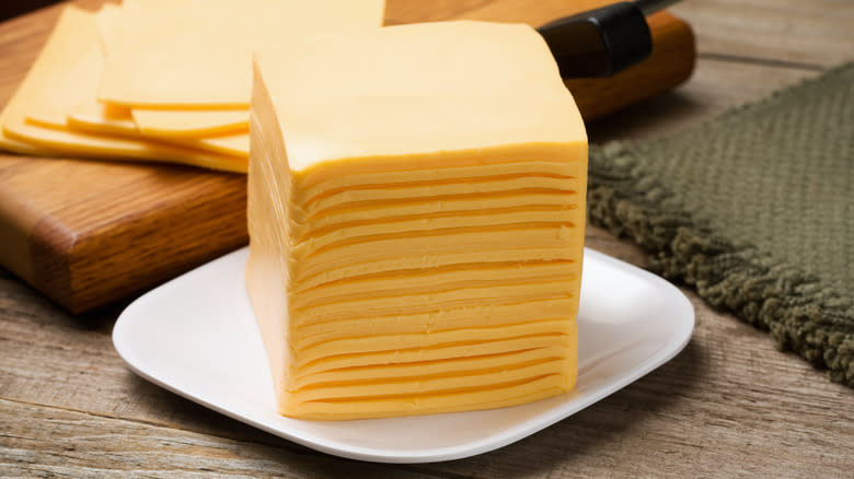 slices of processed cheese