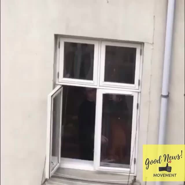<p>Similarly, in Copenhagen, people leaned out of windows to join together to sing 'You've Got A Friend' while they were quarantined in neighbouring apartments.</p><p><a href="https://www.instagram.com/p/B9xEY6lgthK/" rel="nofollow noopener" target="_blank" data-ylk="slk:See the original post on Instagram;elm:context_link;itc:0;sec:content-canvas" class="link ">See the original post on Instagram</a></p>