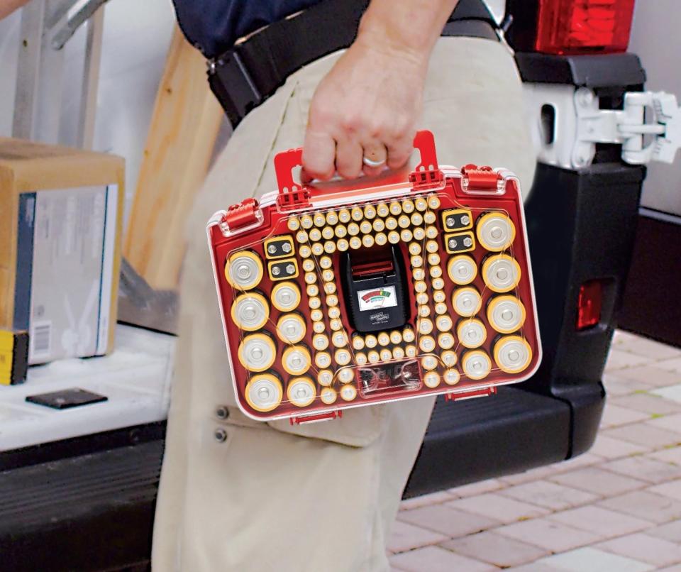 model carrying case of batteries