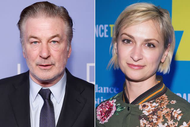 <p>John Lamparski/Getty; Mat Hayward/Getty</p> Alec Baldwin in 2023; Halyna Hutchins in 2018