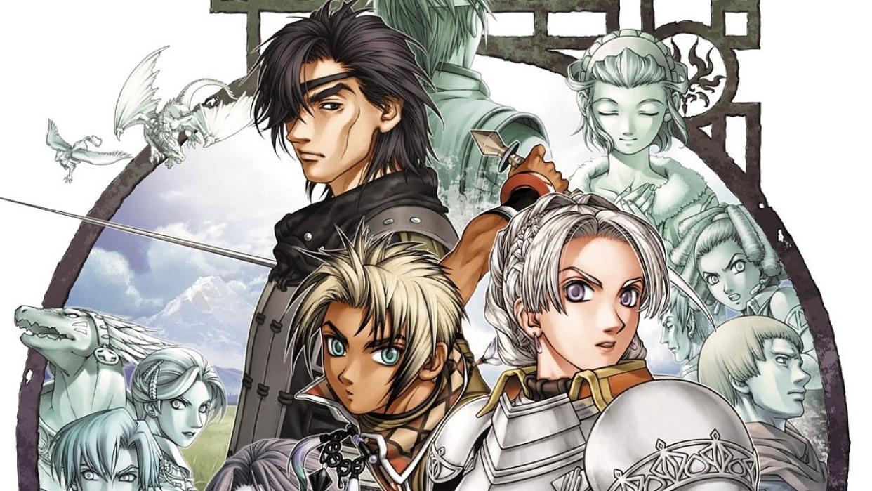  Key art from Suikoden 3's original release. 