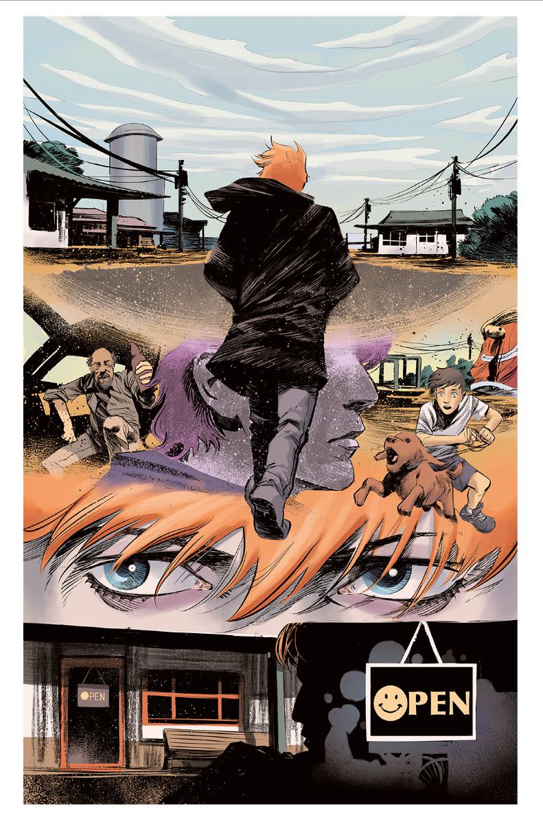 David Bowie's The Man Who Fell To Earth Graphic Novel adaptation - a page from the book