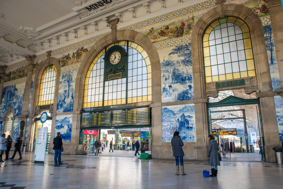 La sublime gare de Sao Bento à Porto