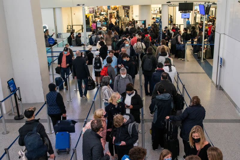 Passengers travelling at Newark Liberty International Airport in Newark