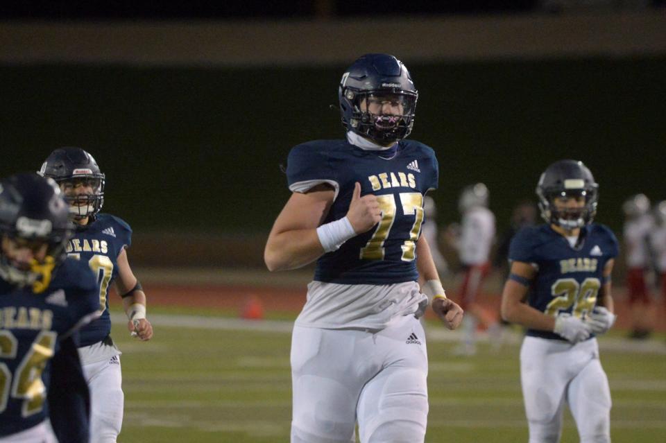 Palmer Ridge offensive lineman Connor Jones is committed to Michigan.