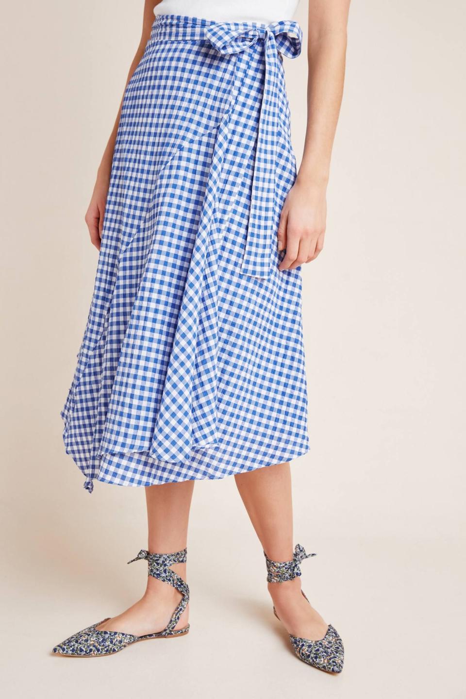 Glenna Gingham Midi Skirt