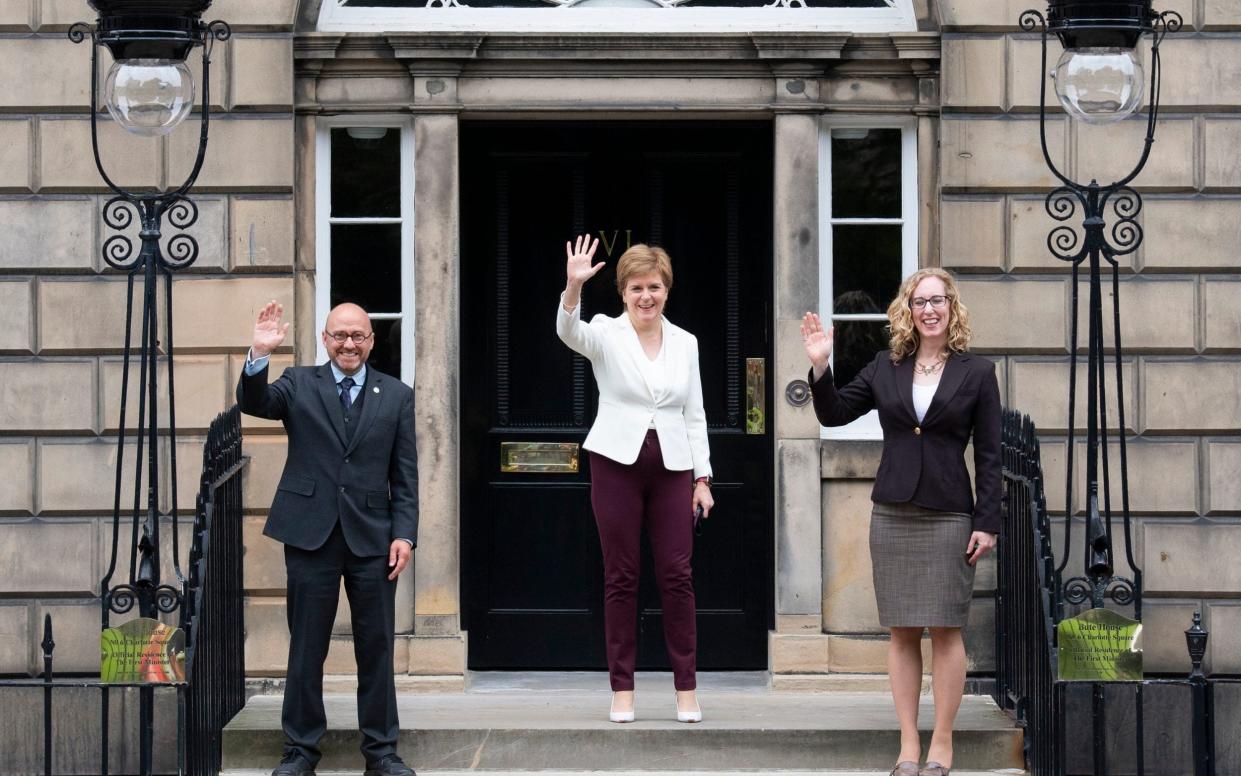 Nicola Sturgeon's (centre) Bute House agreement with the Scottish Greens has been an 'impediment to progress'