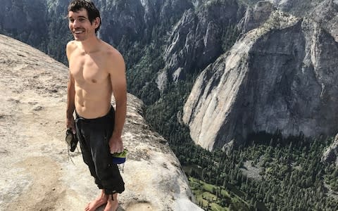 Alex Honnold on top of El Capitan - Credit: National Geographic