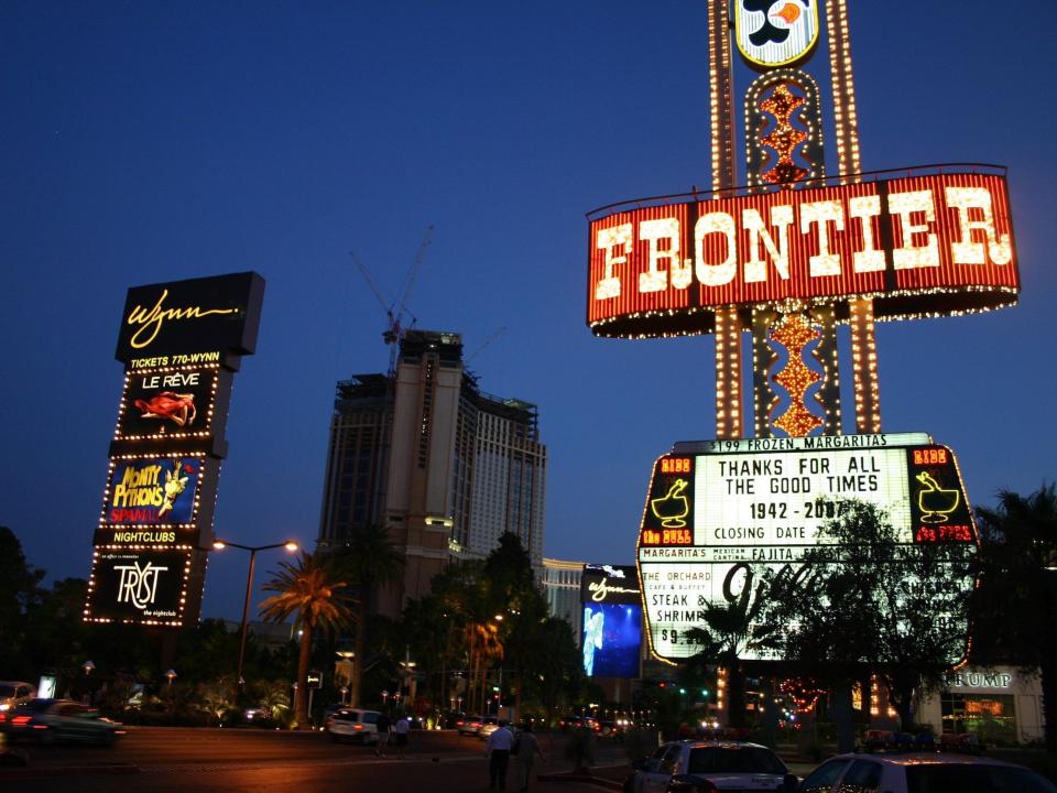 The New Frontier Hotel & Casino closes its doors at midnight after 65 years of operation on July 16, 2007 in Las Vegas, Nevada.