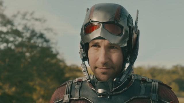 If we’re not mistaken, <em>Ant-Man</em> contains the first reference to Spider-Man in the Marvel Cinematic Universe. It’s basically common knowledge at this point that Spidey will make his first appearance in <em>Captain America: Civil War</em> next year -- the role has officially been cast, so he can! -- but he seems to get a little head nod here. Welcome home, Peter Parker! That and 12 more Easter eggs and tidbits you may not have caught, below. <strong> WATCH: Evangeline Lilly packs a punch in exclusive ‘Ant-Man’ featurette!</strong> <strong> (WARNING: We’re diving deep into SPOILER territory. If you have not seen <em>Ant-Man </em>yet, leave your computer, go to your local movie theater, watch the movie, and then come back and read this post.) </strong> Marvel <strong> 1. “Tales to Astonish”:</strong> While Darren Cross ( <strong>Corey Stoll</strong>) discusses rumors of an Ant-Man superhero going on missions during the Cold War, he has a passing line calling them “Soviet propaganda” and “tales to astonish.” Hank Pym -- the original Ant-Man -- debuted in 1962 in the comic <em>Tales to Astonish #27</em>, “The Man in the Ant Hill.” “That sold so well that I thought making him into a superhero might be fun,” <strong>Stan Lee</strong> later explained. Hence, Pym’s return in <em>Tales to Astonish #35</em>, “Return of Ant-Man.” Marvel Studios <strong> 2. San Quentin State Prison: </strong>Some guessed Scott Lang ( <strong>Paul Rudd</strong>) would serve his time at Seagate Prison -- the prison from Marvel's One-Shot <em>All Hail the King</em> -- and hoped another famous Seagate inmate, Luke Cage, would cameo, but <em>Ant-Man</em> uses the more geographically appropriate San Quentin. That said, there is a comic book antihero who has been locked up at San Quentin: Frank Castle a.k.a. The Punisher. Now that <strong>Jon Bernthal</strong> has been cast as The Punisher for Netflix’s <em>Daredevil</em>, maybe we’ll revisit San Quentin someday. Marvel Studios <strong> 3. The Milgrom Hotel:</strong> The complex that Scott crashes at after he's released from San Quentin is named after longtime Marvel writer, artist, and editor <strong>Al Milgrom</strong>. Fun fact: Milgrom was fired from Marvel after inking “Good riddance to bad rubbish, he was a nasty S.O.B.” in a “Universe X: Spidey” comic after former Editor-in-Chief Bob Harras left the company. Marvel <strong> 4. Agent Mitch Carson:</strong> <strong>Martin Donovan</strong>’s role was kept under wraps as long as humanly possible. Now we know he plays Mitchell Carson. In the movie, he’s an old adversary of Hank Pym’s ( <strong>Michael Douglas</strong>) from their days working at S.H.I.E.L.D. in the ‘80s. In the present, he’s a suit, interested in buying the Ant-Man tech. In light of the events of <em>Captain America: The Winter Soldier</em>, it’s no surprise that we later learn Carson is HYDRA. (Side note: When Cross reveals that Carson is HYDRA, he says, “The research they’re doing is very interesting.” Could more experimentations like the ones that lead to Quicksilver and Scarlet Witch still be taking place?) In the comics, the character is also a S.H.I.E.L.D. agent gone bad, but his story is completely different. Carson is set to inherit the Ant-Man suit, before it’s stolen by future Ant-Man, Chris McCarthy. (There are four different Ant-Men in the comics. Don’t stress over it.) Using his own, makeshift suit, Carson goes after the real tech and ends up severely burned after a fight. Ultimately, he’s thrown in jail by Iron man. <strong> NEWS: Marvel’s Head of TV Talks ‘Agent Carter," ‘Iron Fist' & More</strong> Marvel <strong> 5. The Ten Rings:</strong> This one’s a little complicated, especially because it doesn’t factor into <em>Ant-Man</em> too significantly. (Hey, it’s an Easter egg.) Remember the terrorist organization in <em>Iron Man</em> that kidnapped Tony Stark ( <strong>Robert Downey Jr.</strong>) and is the reason he ever creates an Iron Man suit in the first place? And then in <em>Iron Man 3</em>, we find out their leader, The Mandarin ( <strong>Ben Kingsley</strong>), is just an actor named Trevor Slattery? And then in the one-shot <em>All Hail the King</em> (see: no. 2), we find out there is a real Mandarin out there and the terrorist group is still active, albeit in secret? That’s The Ten Rings. One of the businessmen that visits Pym Tech to bid on the Ant-Man tech has a “Ten Rings of the Mandarin” tattoo on his neck. Which means they’re still out there, somewhere... Marvel <strong> 6. The Wasp:</strong> Fans were (understandably) upset when they learned Janet van Dyne, a.k.a. the Wasp, a.k.a. one of the comics' founding members of The Avengers, had apparently been killed off the Marvel Cinematic Universe before the events of <em>Ant-Man</em>. Alas! She’s alive! Probably! And we even got to see her in action in her Wasp costume! The movie reveals Janet actually worked with Hank when he was a S.H.I.E.L.D. agent and “died” while dismantling a nuke during the Cold War. Or, she’s trapped in the Quantum Realm -- where time doesn’t pass, so when she’s finally released, Marvel can cast whichever hot, young actress they want. We never saw her face, did we? Marvel <strong> 7. The Microverse:</strong> By the time <em>Ant-Man</em> gets around to introducing the Quantum Realm, it has sufficiently out-weirded even <em>Guardians of the Galaxy</em>. Lang goes “subatomic” in the last act, and we’re treated to an homage to the Disneyland attraction <em>Adventures Through Inner Space</em>. (For more Disney, see also: No.12.) The Quantum Realm exists in the comics too, but it’s called the Microverse and has its own group of superheroes called the Micronauts. Here’s an explanation of the Microverse from the Marvel Wiki: “A dimension that can be reached from the Earth dimension by compressing one's own mass to a certain point, thereby forcing it through an artificially created nexus into the other universe.” We told you it was weird. Marvel Studios <strong> 8. Hope van Dyne:</strong> Hope Van Dyne ( <strong>Evangeline Lilly</strong>) doesn’t actually exist in the comics. Hope Pym, on the other hand, does. In an alternate future, where she’s still the daughter of Hank and Janet, but has a twin brother, Henry Pym Jr. and becomes a super villain known as the Red Queen. Oh, and get this: She starts a super villain group known as the Revengers. Unless <em>Ant-Man 2</em> goes completely sideways, we won’t be seeing Red Queen anytime soon. Instead, the mid-credits scene finds Hank Pym revealing a secret workroom to Hope, with an “early prototype” for the Wasp suit. “We were building it for you,” he says. “About damn time,” Hope responds. And thus, we demand the sequel be titled <em>Ant-Man & The Wasp</em>. Marvel Studios <strong> 9. Yellowjacket:</strong> Darren Cross uses rudimental Pym research to develop his own Ant-Man suit and become the villainous Yellowjacket. In the comics, the Yellowjacket suit is actually one of Hank Pym alternate outfits and codenames. A comic villain named Rita DeMara <em>does</em> steal the suit from Pym to join the Masters of Evil, but ultimately she turns good too and joins the Guardians of the Galaxy. As for Cross, in the comics he’s a self-made millionaire with a heart condition -- he invents a pacemaker that gives him superhuman abilities -- who runs his own company, Cross Technological Enterprises. We get a nod to the latter, when we see a model for a revamped Pym Tech called Cross Industries. (Unfortunately for him, both the model and the actual Pym Tech building are destroyed before he can get his name on the sign.) <strong> NEWS: How Charlie Cox Became Marvel's Most Unconventional Hero</strong> Marvel Studios <strong> 10. Cassie Lange:</strong> Scott’s daughter, Cassie ( <strong>Abby Ryder Fortson</strong>), is a child here, but in the comics, teenage Cassandra starts stealing Pym particles and eventually develops the same shrinking and growing powers her superhero dad has. As the superhero Stature, she joins a group called the Young Avengers. Keep an eye out for that in Phase 6. Marvel Studios <strong> 11. <em>The Avengers: Age of Ultron</em>:</strong> When Scott asks Hank Pym why they can’t call The Avengers to stop Cross, Pym responds that The Avengers are busy “dropping cities out of the sky,” an obvious callback to the events of <em>Ultron</em>. R.I.P. Sokovia! Pym has a hatred for Tony Stark in particular, stemming from a dispute with Tony’s father, Howard ( <strong>John Slattery</strong>) that occurred in 1989. “I’ve kept it away from one Stark, I'm not giving it to another,” Hank barks about the Pym particle at one point. We have a feeling this, along with that final end credits scene, firmly cements Ant-Man on #TeamCaptainAmerica for <em>Civil War</em>. There’s also the entire sequence set at Stark’s new Avengers Compound -- where Lang and Sam Wilson a.k.a. Falcon ( <strong>Anthony Mackie</strong>) duke it out -- which was introduced at the end of <em>Ultron</em>. Marvel Studios <strong> 12. Disney:</strong> From the studio that brought your Ultron the killer robot singing “I’ve Got No Strings,” comes Luis ( <strong>Michael Peña</strong>), the comedic relief in <em>Ant-Man</em>, whistling “It’s a Small World,” the maddeningly catchy theme song for the Disneyland ride of the same name. FYI, Disney owns Marvel Studios. Synergy! Marvel <strong> 13. Spider-Man:</strong> In the very last scene of the movie, Luis recounts to Scott that Sam Wilson is looking for him. During one inquiry, Falcon asks about a “guy who gets small” and is told, “We got guys who jump. We got guys who swing. We got guys who climb up walls.” That has to be a reference to our friendly neighborhood Spider-Man (to be played in the MCU by <strong>Tom Holland</strong>), right? And none for Oscorp, goodbye! Now, find out how funnyman Paul Rudd got buff to play Ant-Man: