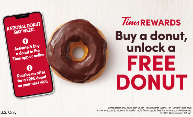 Tim Hortons offering free donuts in honor of Valentine's Day