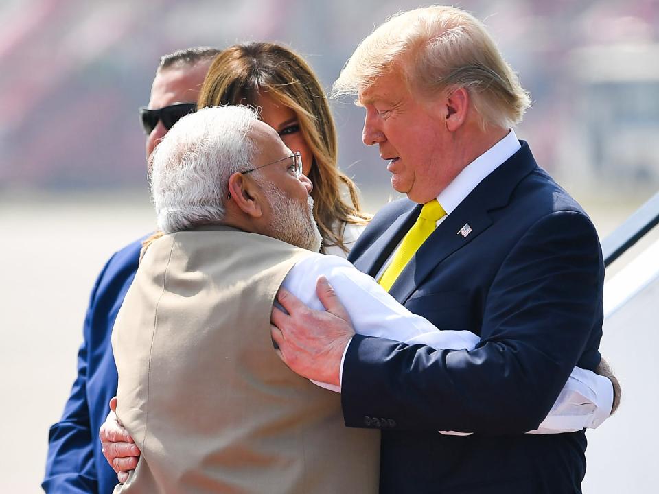 Donald Trump Melania Trump Narendra Modi India tour