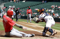 <p>Josh Hamilton, stock down – He was hitting .444/.545/.741 before suffering a torn ligament in his thumb that will sideline him for 6-to-8 weeks. Hamilton had shown much improved patience at the plate this season, so there were encouraging signs of a big bounce back campaign. Hopefully he can return from the injury on the short side of the timetable.</p>