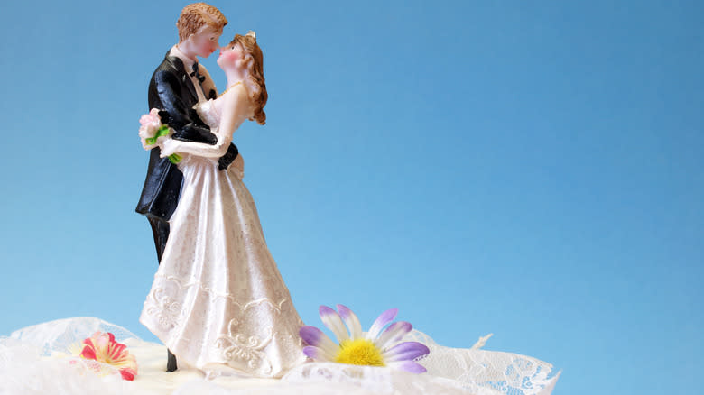 Traditional wedding cake topper