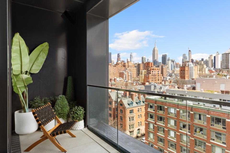 Outdoor space comes with city views. COMPASS/Haley Ellen Day