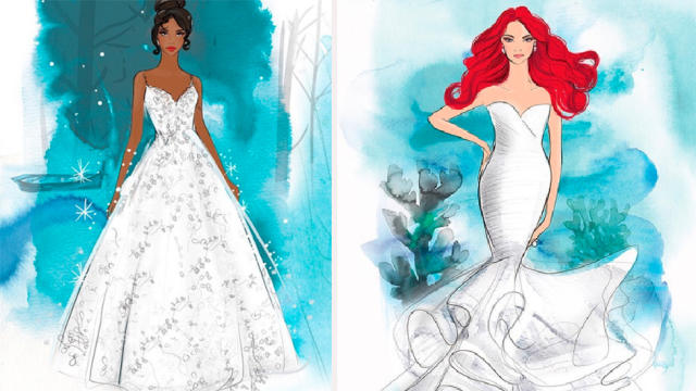 sketches of disney princesses dresses