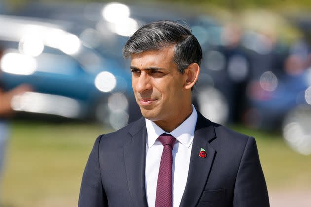 Rishi Sunak attends the UK Ministry of Defence and the Royal British Legion's commemorative ceremony marking the 80th anniversary of the World War II 