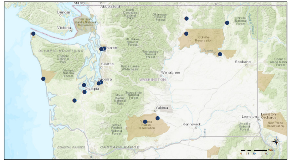 The U.S. Department of the Interior has identified 15 federal boarding school sites in Washington state, where Indigenous children were sent by the federal government in an attempt to assimilate them.