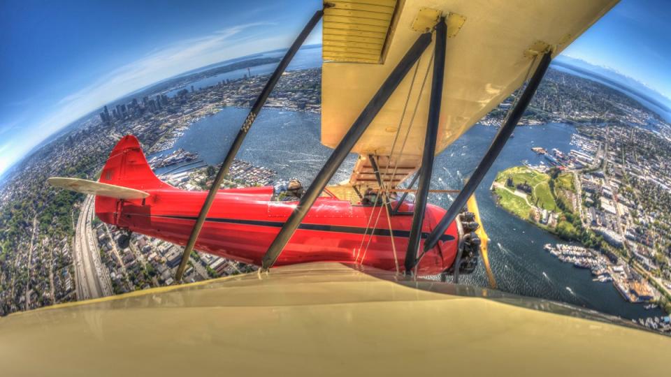 Biplanes Over Seattle