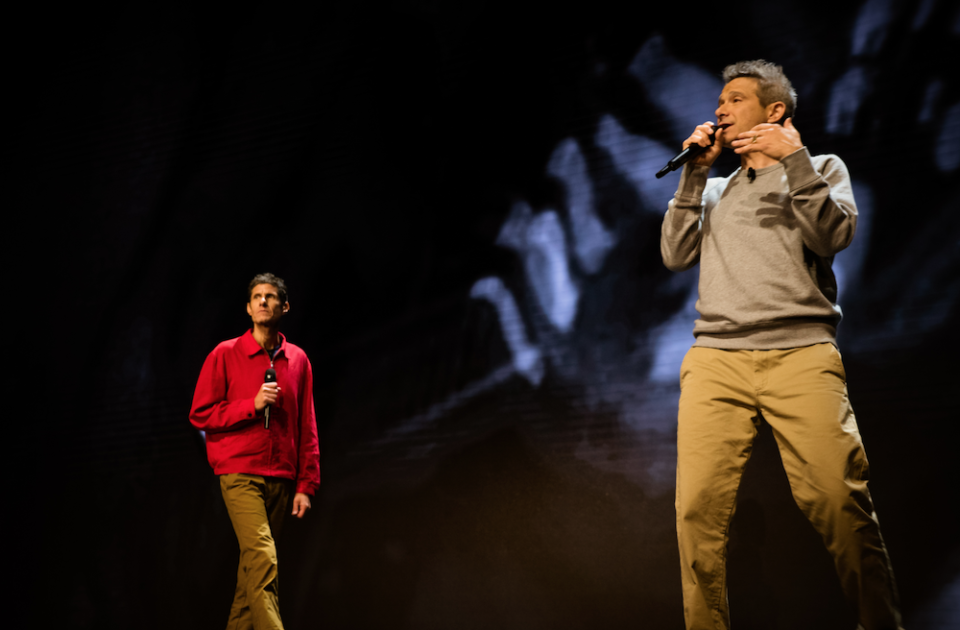 Mike D and Ad-Rock Performing Beastie Boys Story, photo by Lance Bangs