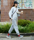<p>Margaret Qualley goes for a quick coffee run in Los Angeles on Wednesday.</p>