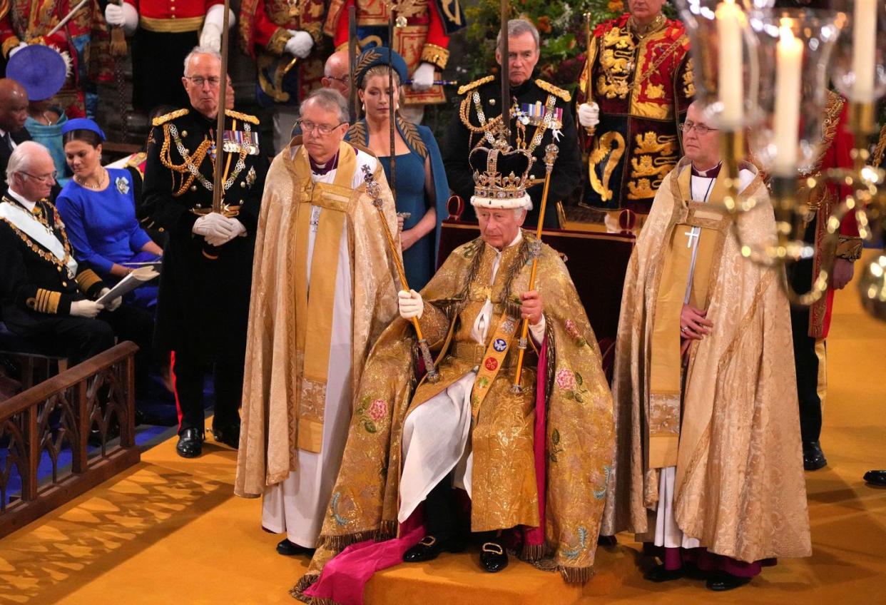 their majesties king charles iii and queen camilla coronation day