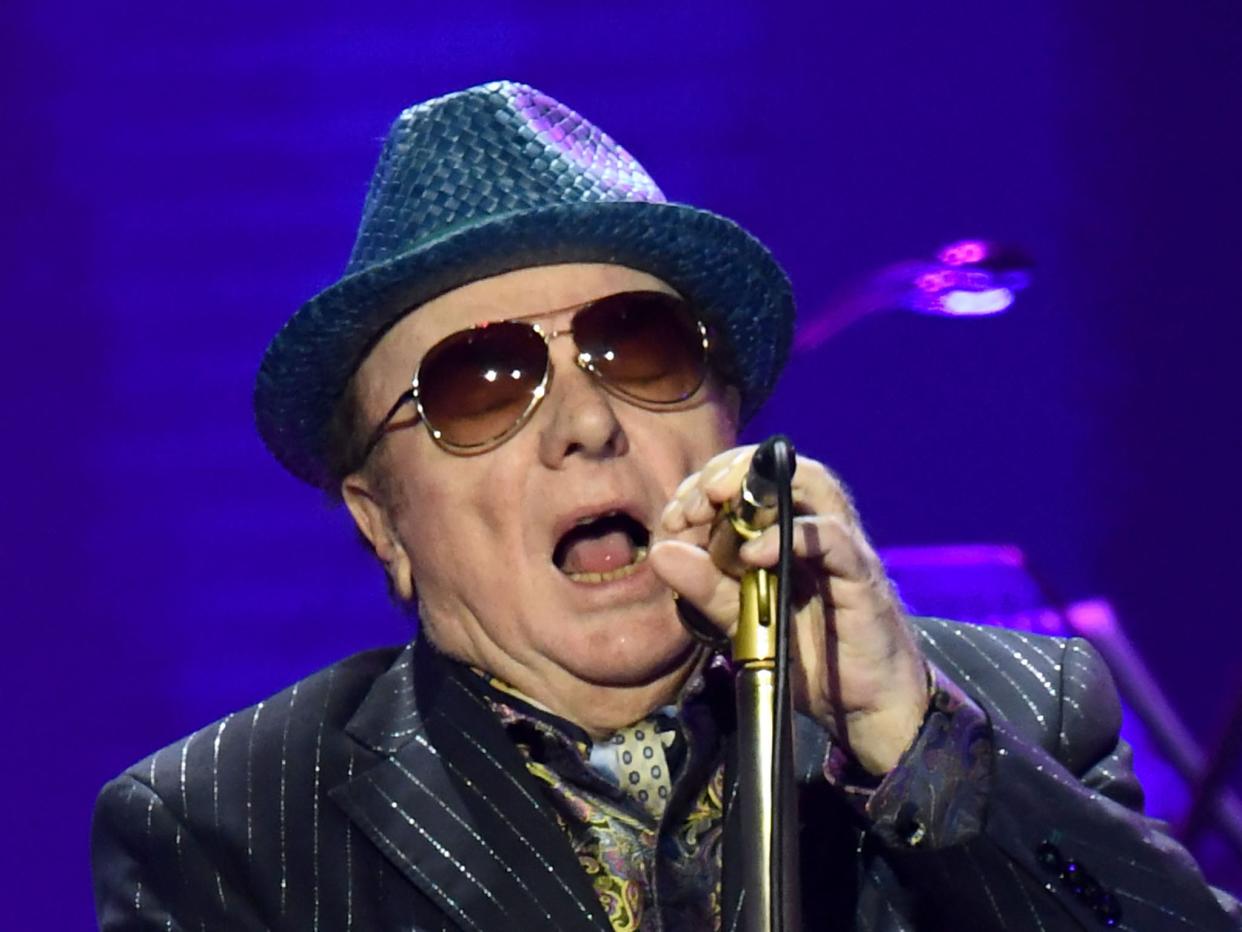 Cantankerous pop star: Van Morrison performs in March 2020, before coronavirus struck (Gareth Cattermole/Getty Images)