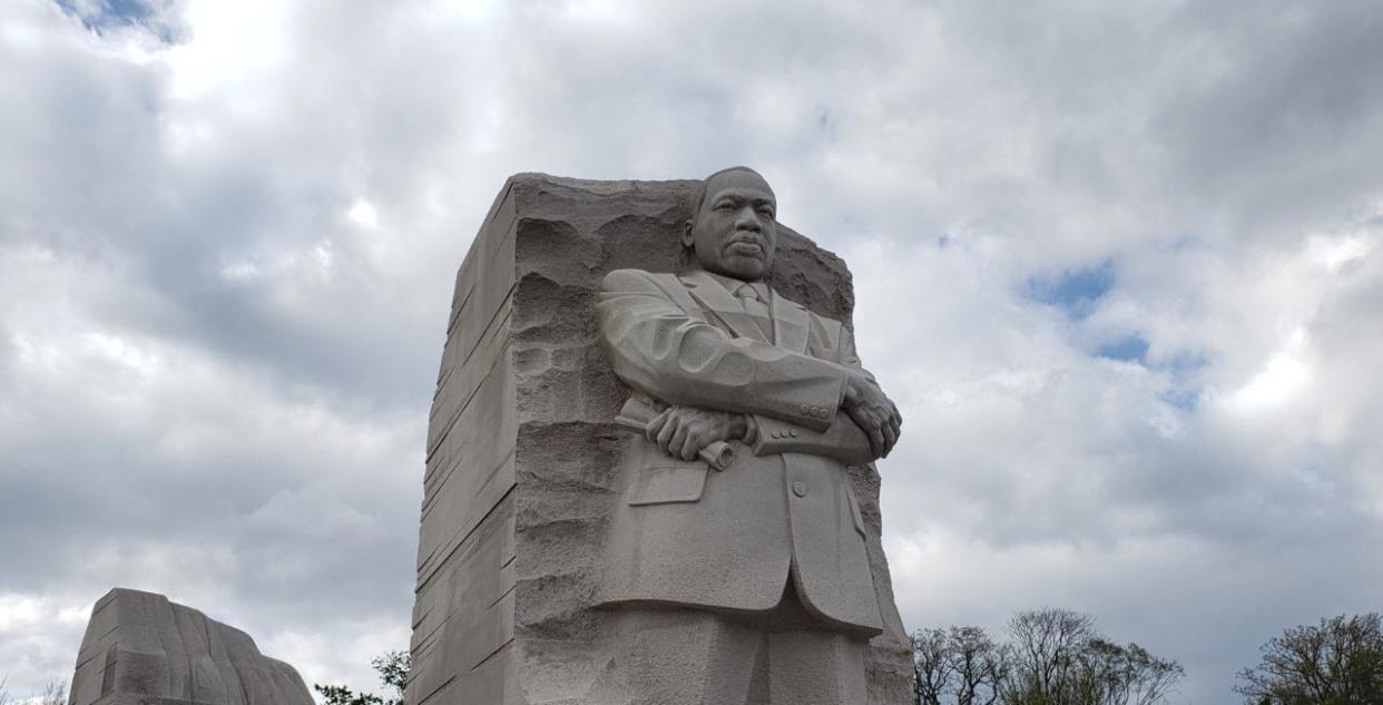 Statue at the Martin Luther King Jr. Memorial in Washington, D.C., on April 19, 2022.