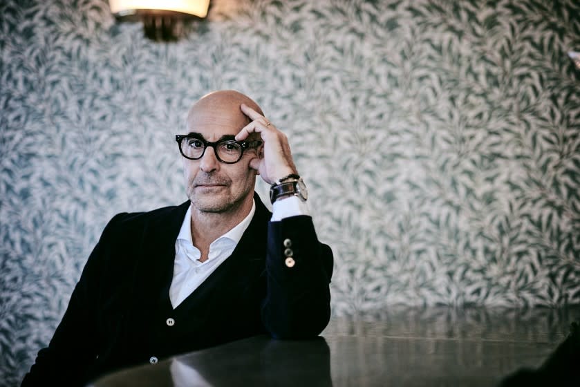 LONDON, United Kingdom, December 7, 2020: Portrait of actor Stanley Tucci for his emotional role in "Supernova " as one half of a gay couple who is suffering early onset dementia. Photographed at the Olympic Studios on December 7, 2020. CREDIT: Christopher L Proctor / For The Times