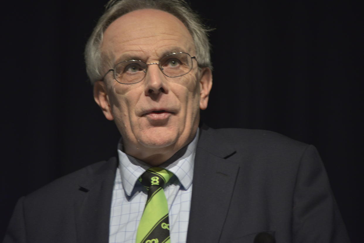 Peter Bone MP, member of the United Kingdom Parliament for Wellingborough, speaking at the Grassroots Out campaign event in Manchester, Greater Manchester, England, United Kingdom on Friday 5th February 2016. Peter Bone is a co-founder of the Grassroots Out campaign. The Grassroots Out campaign seeks to take the United Kingdom out of the European Union. (Photo by Jonathan Nicholson/NurPhoto) (Photo by NurPhoto/NurPhoto via Getty Images)