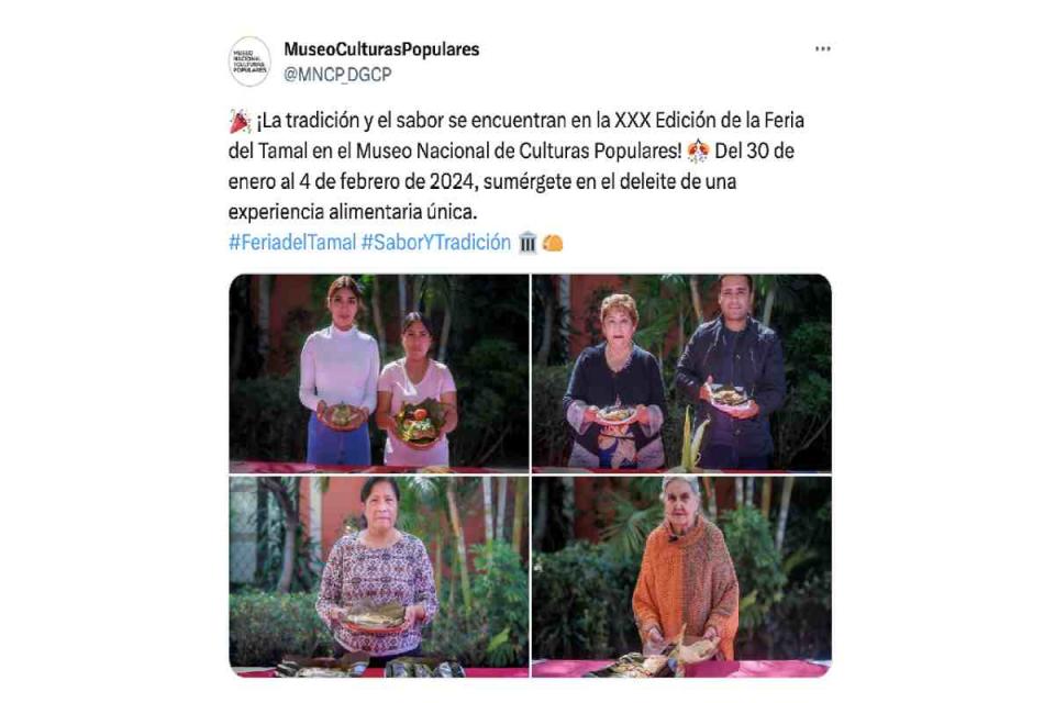 El Museo Nacional de Culturas Populares se alista para la Feria del Tamal 2024 en CDMX.