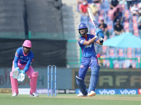 DC batsman Shreyas Iyer in action against RR (Photo/ IPL Twitter)