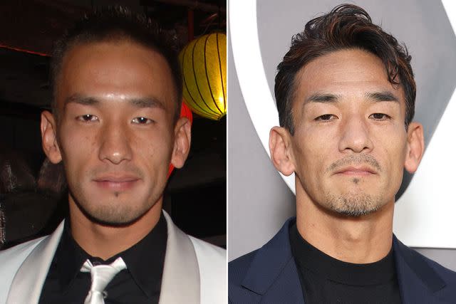 <p>Jun Sato/WireImage; Pascal Le Segretain/Getty</p> Hidetoshi Nakata in 2004; in 2024