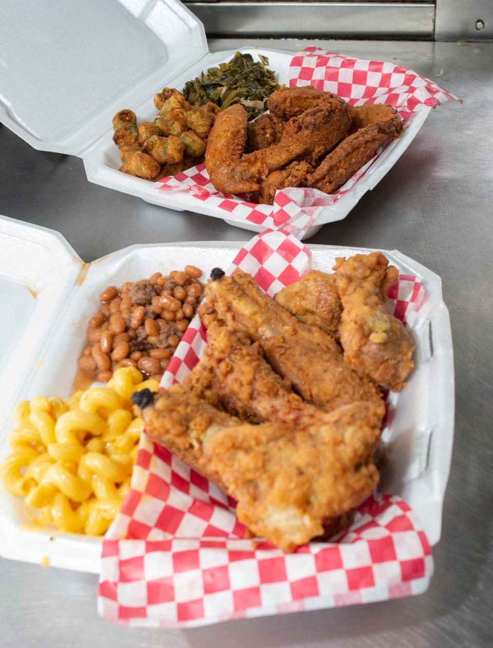 KJ's Kitchen and Dining offer its customers traditional soul food favorites from their new food truck and dining room location on North Palafox Street on Friday, July 29, 2022. 