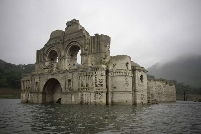 16th century church resurfaces from reservoir in Mexico