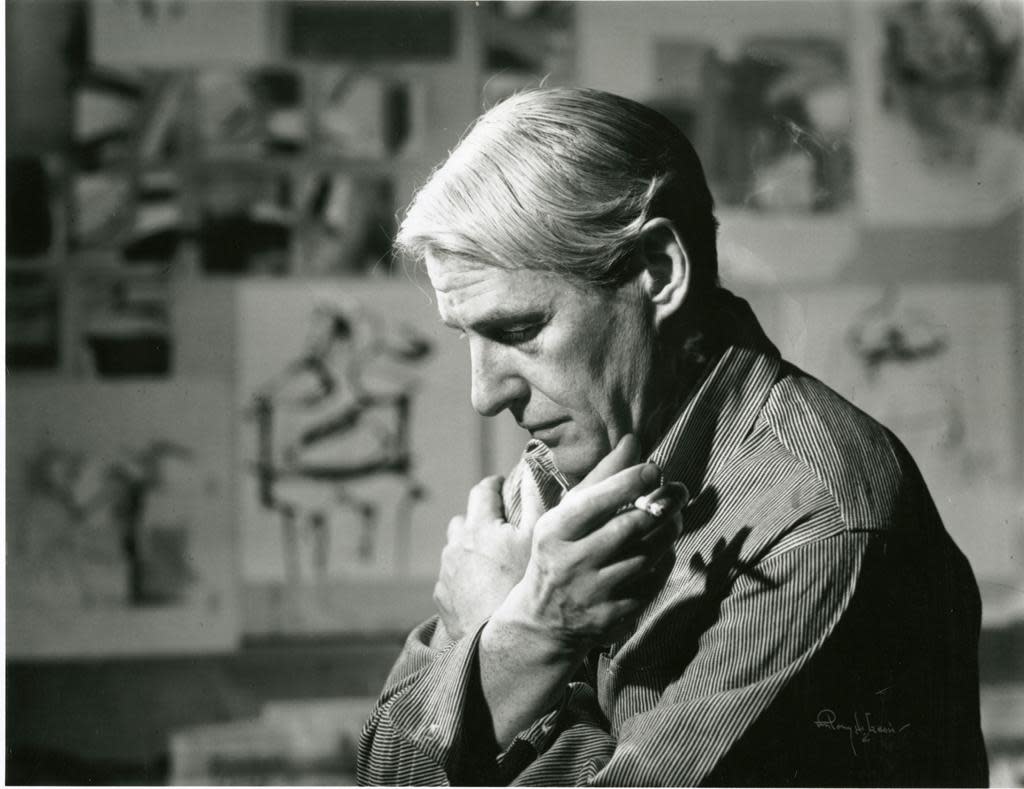 Willem de Kooning in his studio in 1961 was a prolific painter who later suffered from dementia in old age