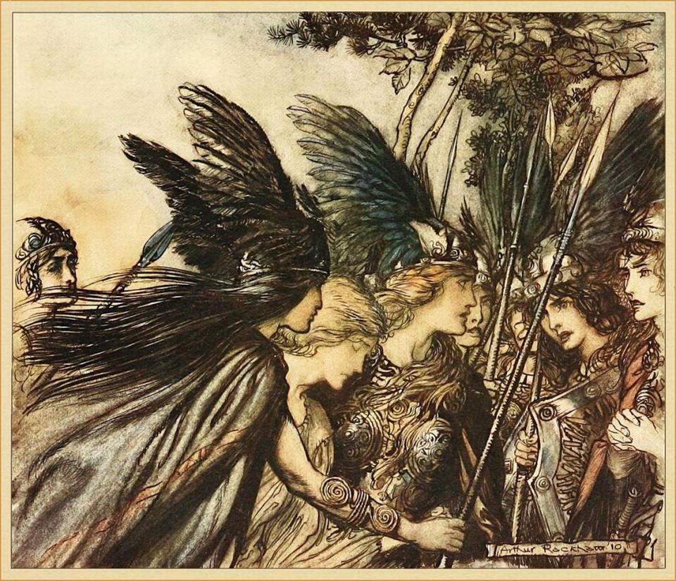 Illustrations by Arthur Rackham, including “The Valkyries,” will be projected during the Lyric Opera’s “Journey to Valhalla.”