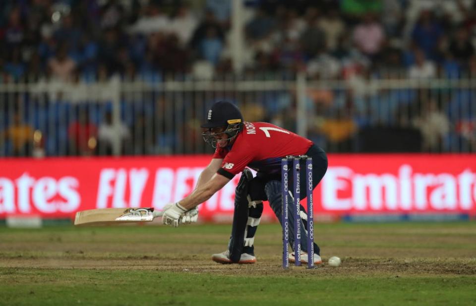 England captain Eoin Morgan could be without Jason Roy for the remainder of the T20 World Cup (Aijaz Rahi/AP) (AP)