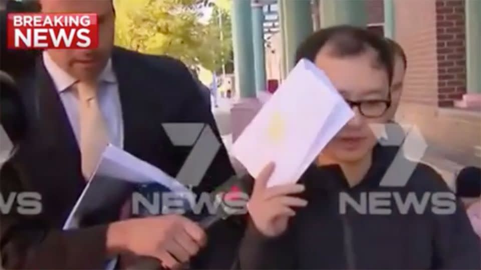 Qiushi Xia said he didn't want his girlfriend to find out that he had lost Egg. Photo: 7 News.