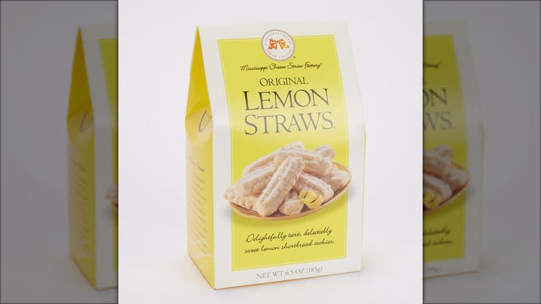 lemon straw cookies bag
