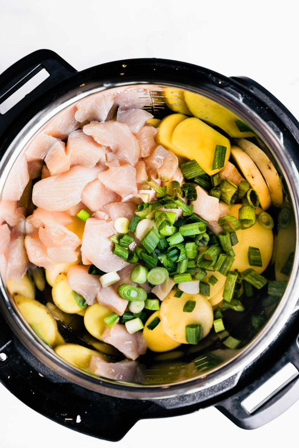 To make this ring in at under $10, stick to just one type of potatoes (instead of two) and use canned corn instead of fresh. Recipe: Instant Pot Chicken & Potato Soup