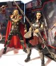 <p>While she wasn’t present for the fall of Asgard in <a rel="nofollow" href="https://www.yahoo.com/entertainment/tagged/thor" data-ylk="slk:Thor: Ragnarok;elm:context_link;itc:0;sec:content-canvas" class="link "><em>Thor:</em> <em>Ragnarok</em></a>, Lady Sif is reunited with the Thunder God in a line of Hasbro-made figures celebrating the 10th anniverasry of Marvel Studios. (Photo: Adam Lance Garcia) </p>