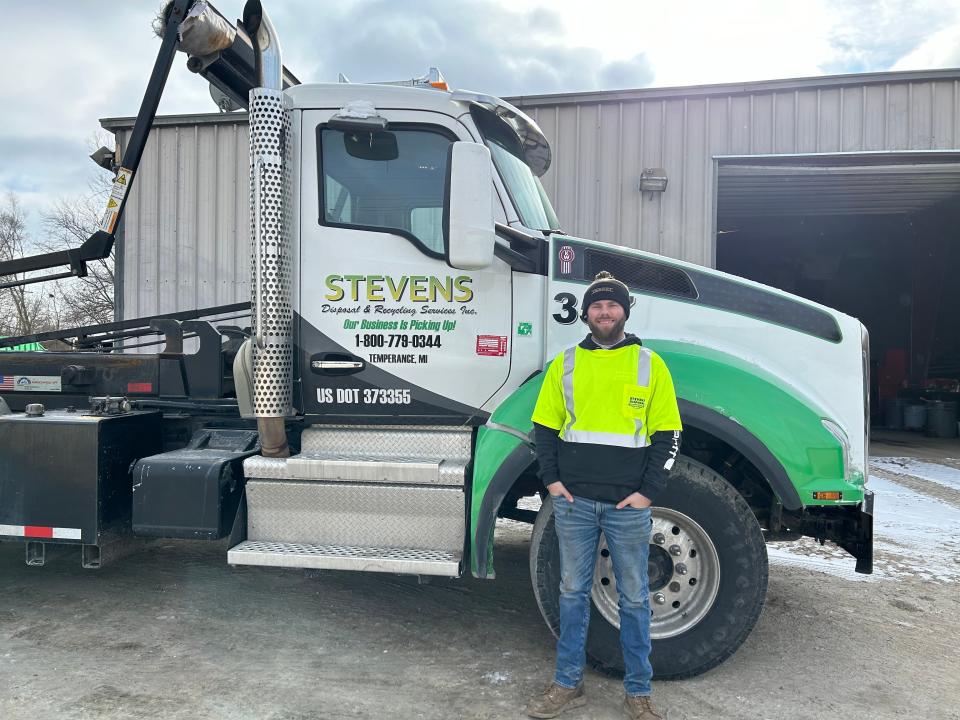 Kaleb Kline, a Stevens family member, works at the Gibsonburg location, for Stevens Disposal and Recycling Service Inc.