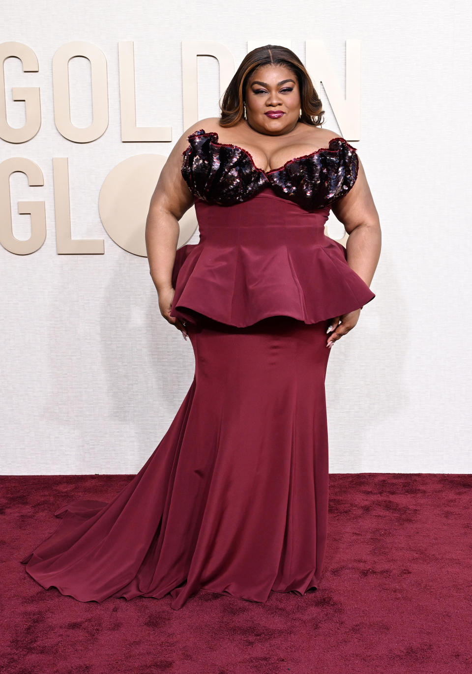 Da’Vine Joy Randolph at the 81st Golden Globe Awards held at the Beverly Hilton Hotel on January 7, 2024 in Beverly Hills, California.