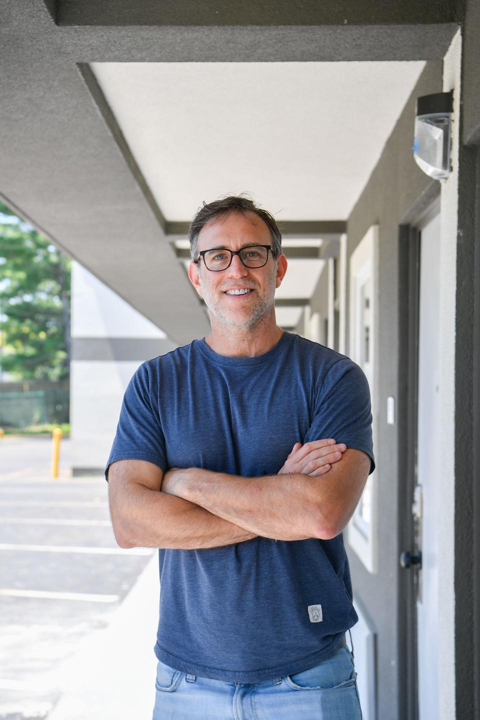 Adam Rosenberg is the founder of Nashville's AGB Real Estate, focused on converting abandonded motels into affordable studio apartments in Nashville, Tenn., Friday June 14, 2024.