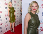 Eso sí, Kirsten Dunst ha recuperado rápidamente su espléndida figura tras la grabación de ‘Fargo’ (2014-). La actriz estuvo en la premiere de la serie la semana pasada y lució tan espectacular como siempre con este vestido de piel verde. (Foto de Frazer Harrison/Barry King/Getty Images).