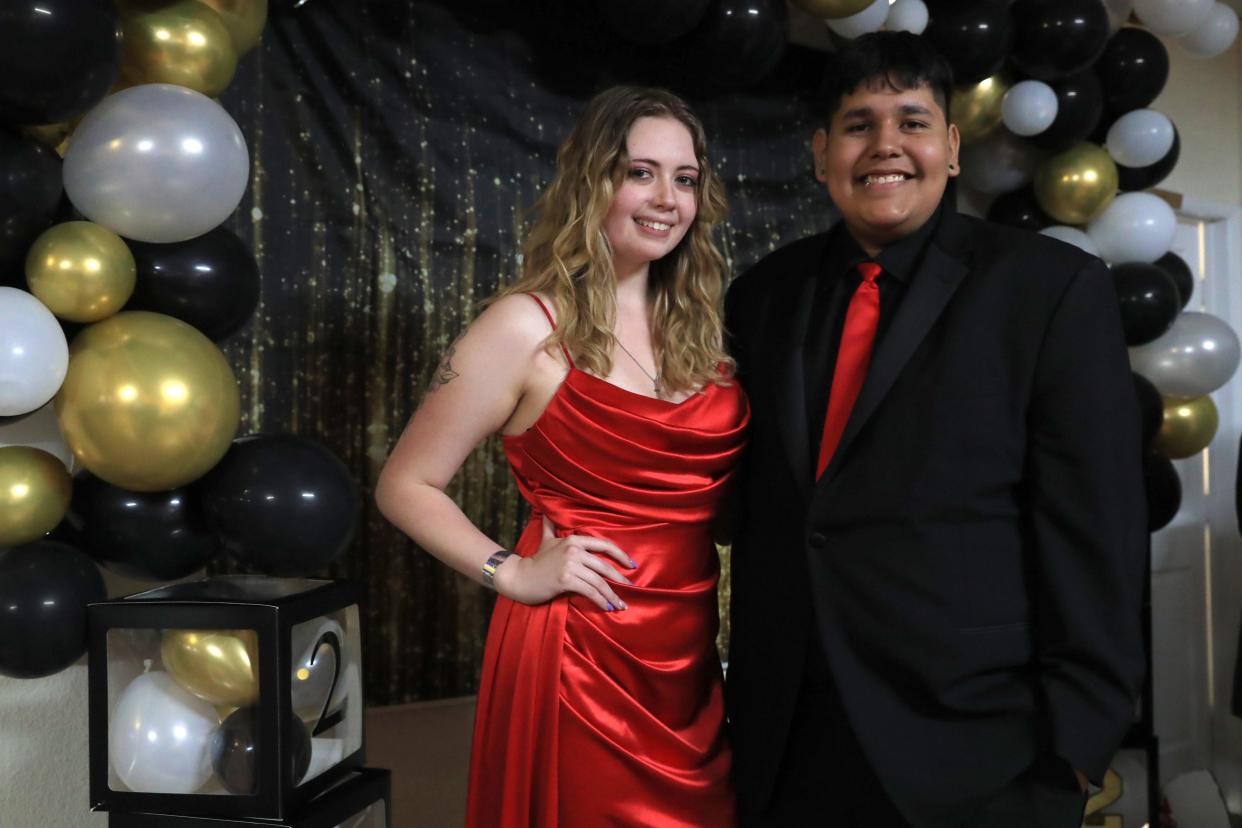 Lexi Smith and Randy Martinez attend Austin High School’s prom at El Maida Shriners on May 4.