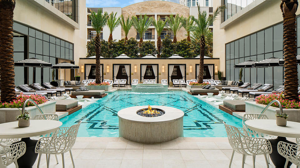 The pool at The Post Oak hotel in Houston