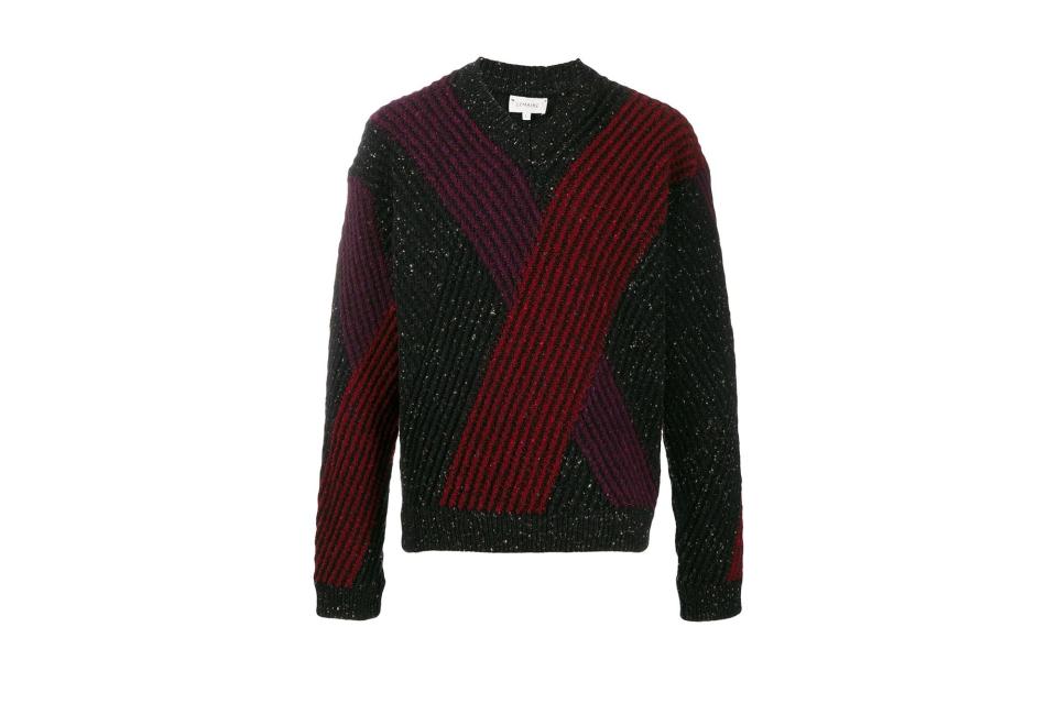 Lemaire striped color block sweater