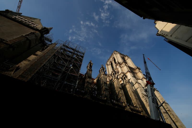 Notre Dame Cathedral in Paris ahead of Easter celebrations to be held under lockdown